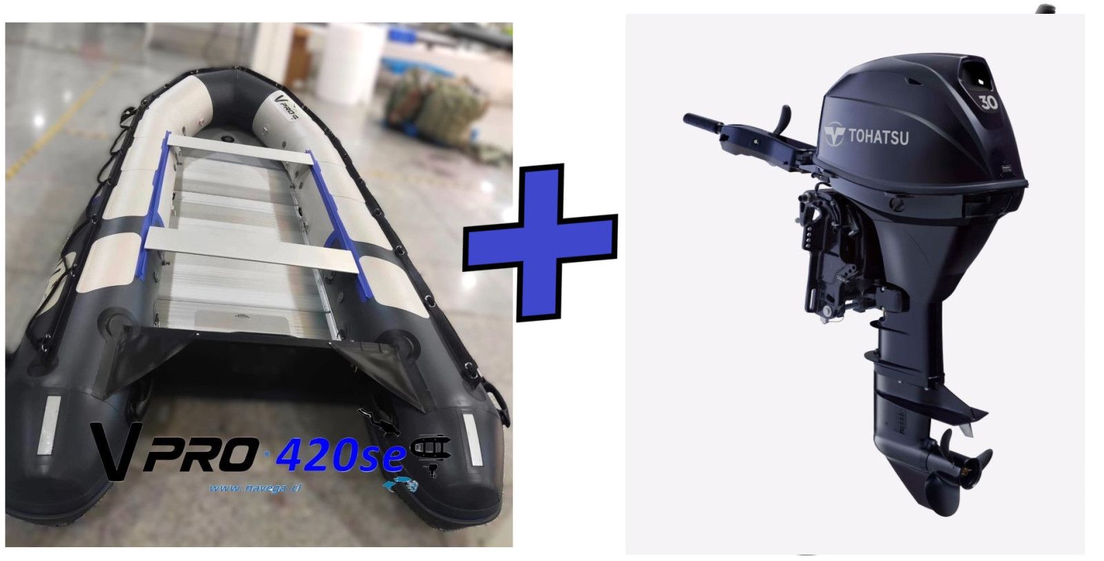 Bote VPro420se + Motor Fuera Borda Tohatsu 30HP 4T E.F.I Pata Corta